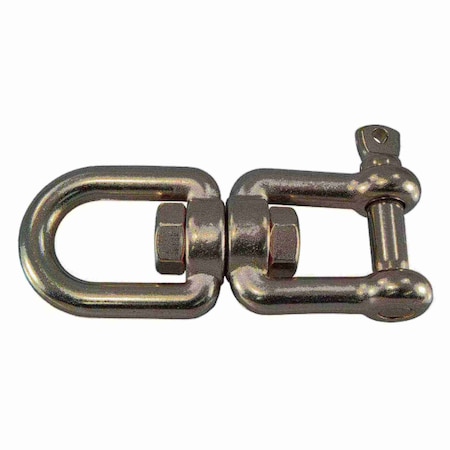 Midwest Fastener 3/8" x 4-1/4" 316 Stainless Steel Eye/Jaw Swivels 2PK 37423